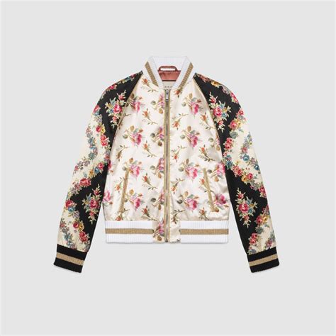 silk bomber jacket with scarf gucci|gucci blazers for women.